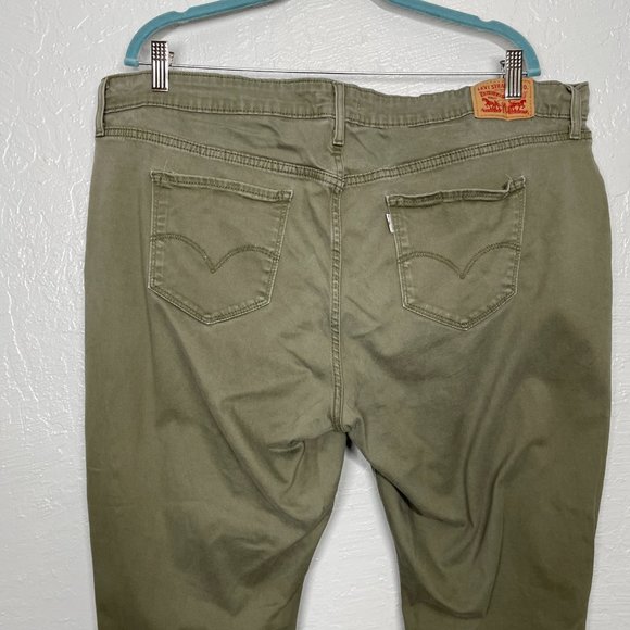 Levis Women Plus Size 22W Olive Green 711 Skinny Jeans Ankle Stretch 26" Inseam - Picture 7 of 11